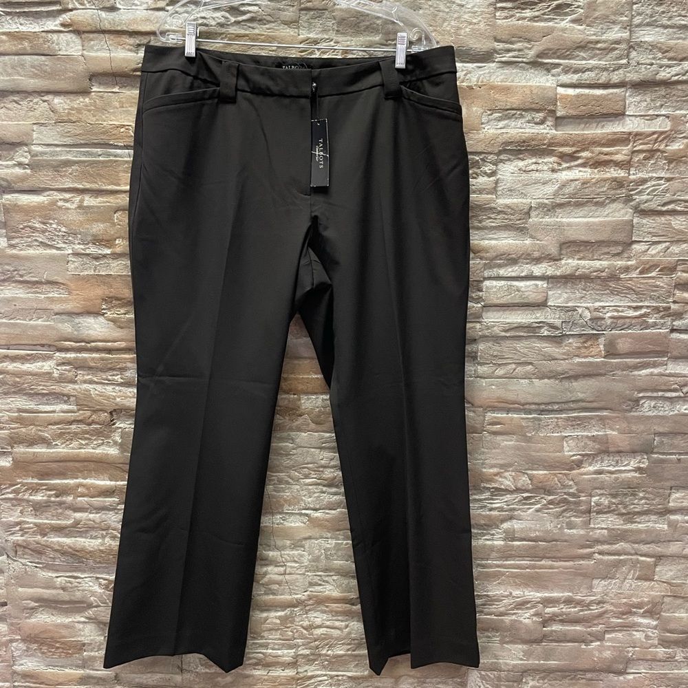 Talbots dark Brown Heritage Dress Pants size 16W Petite BNWT